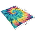 thumbnail image 4 of Colorful Rainbow Tie Dye Spiral Pattern Blanket,Comfortable Soft Flannel Throw Blanket,All Season,Warm Lightweight Blankets for Sofa Bed Couch Living Room Chair,40"x50", 4 of 4