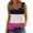 #09 Hot Pink, variant on Tank Top for Women Summer Breathable Vest Tops Round Neck Tunic Top Lightweight Color Block Printed Sleeveless T-Shirts Casual Loose Long Shirts