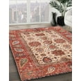 thumbnail image 2 of Ahgly Company Indoor Round Abstract Brown Oriental Area Rugs, 6' Round, 2 of 6