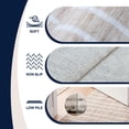 thumbnail image 6 of JONATHAN Y WASHABLE Orton Distressed Ticking Stripe 8' x 10' Machine-Washable Polyester Area Rug, Beige and Cream, Farmhouse Vintage Style with Low Pile for Living Room WSH519F-8, 6 of 7