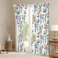 thumbnail image 3 of Homewish Teens Colorful Flowers Blackout Curtains Set of 2 (52x84 Each),Spring Garden Window Curtains,Chic Floral Blossoms Curtains and Drapes,Ultra Soft Home Decor, 3 of 6