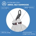 thumbnail image 2 of Hamaca y Columpio de Tela Aérea para Yoga en Casa, Ejercicios de Inversión, Kit Inicial para Todos los Niveles - Duradero con Correas de Extensión, Mosquetones y Guía de Posturas, 2 of 6