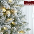 thumbnail image 2 of 9FT Prelit Snow Flocked Christmas Tree, Artificial Christmas Tree with 550 Warm White & Color LED Changing Lights Easy Assembly/Metal Stand/Hinged, 2 of 7