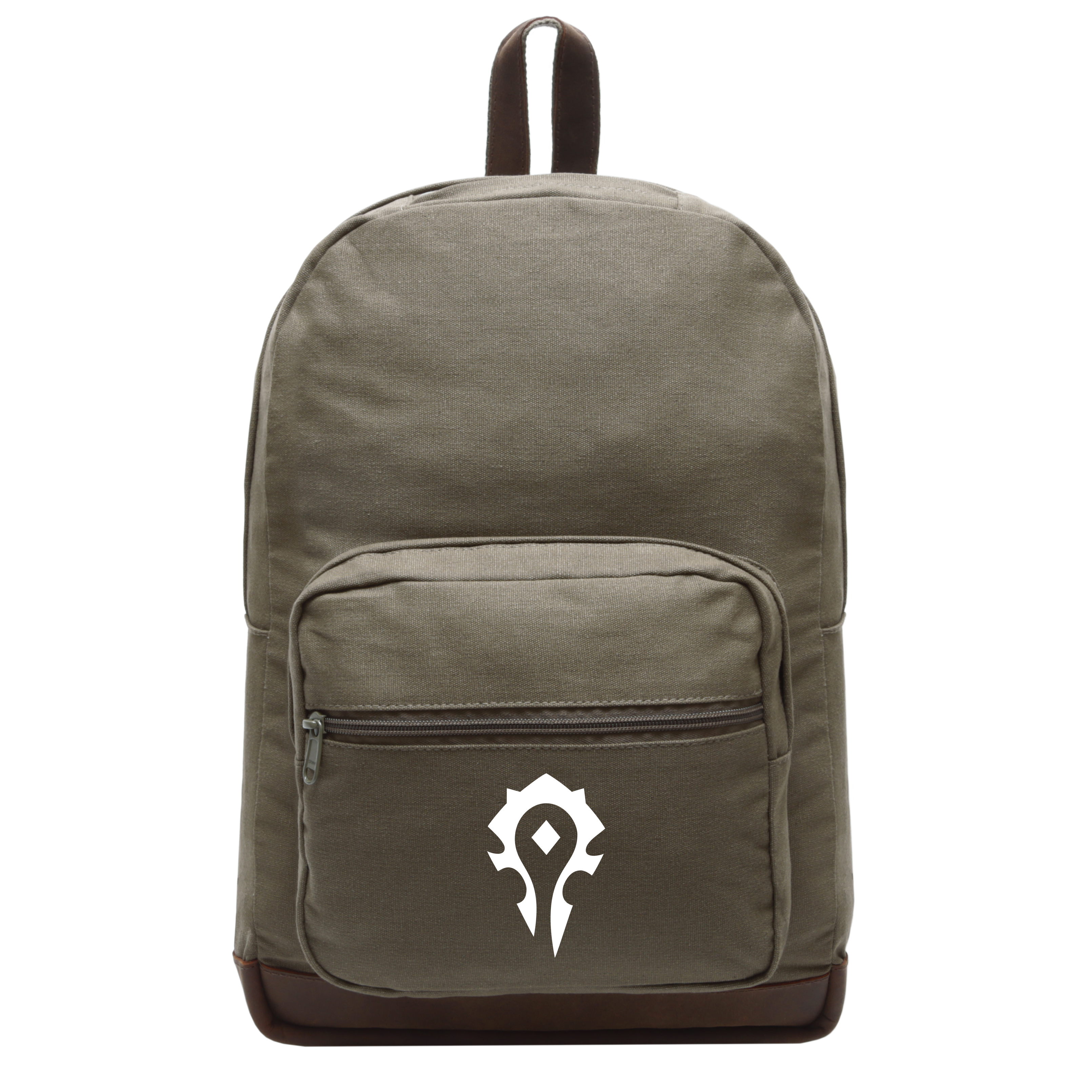 World of Warcraft Horde Canvas Teardrop Backpack with Leather Bottom
