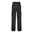 thumbnail image 4 of Caqnni Mens Elastic Waist Casual Cargo Pants Multi Pocket Stretct Cargo Jogger Work Pants for Men Athletic Pants (Z04-Black,M), 4 of 5