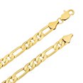 thumbnail image 2 of 6.8mm 14k Yellow Gold Plated Flat Figaro Chain Necklace, 36 inches, 2 of 7