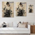 thumbnail image 4 of Designart "Asian Art Stylish Illustration I" Asian Print on Natural Pine Wood, 4 of 5