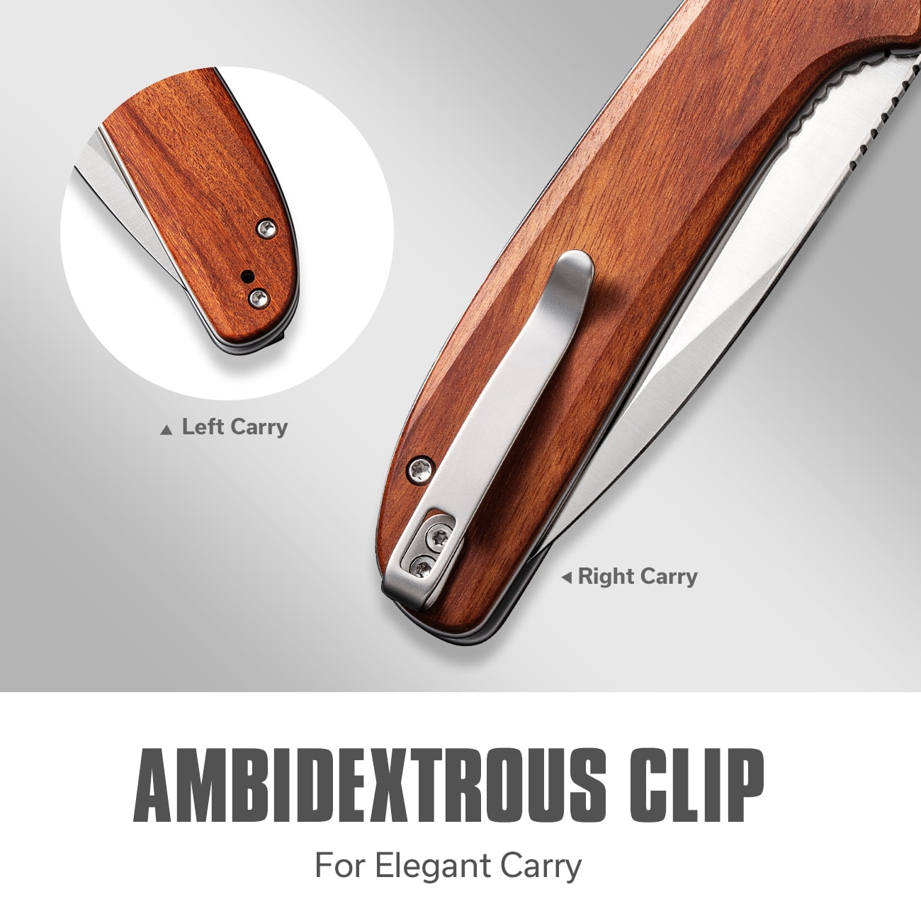 Civivi Knives Primitrox Liner Lock Guibourtia Wood Nitro-V Stainless Pocket Knife C23005A-3