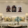 thumbnail image 2 of Black Women Wall Art African American Wall Decor Trendy Girl Poster Print Black Gold Female Room Painting Picture for Bedroom Living Room Unframed, 2 of 6