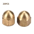 thumbnail image 1 of Brass Acorn Nut Kit Dome Head Cap Hex Nuts Set Vehicle Fasteners (M4, 20pcs), 1 of 1