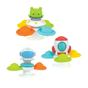 Nuby Space Fidget Pop Spinner Toys for Babies and Toddlers, 3 Pack