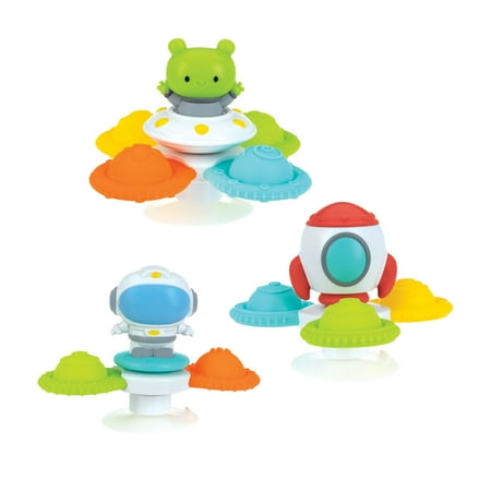 Nuby Space Fidget Pop Spinner Toys for Babies and Toddlers, 3 Pack