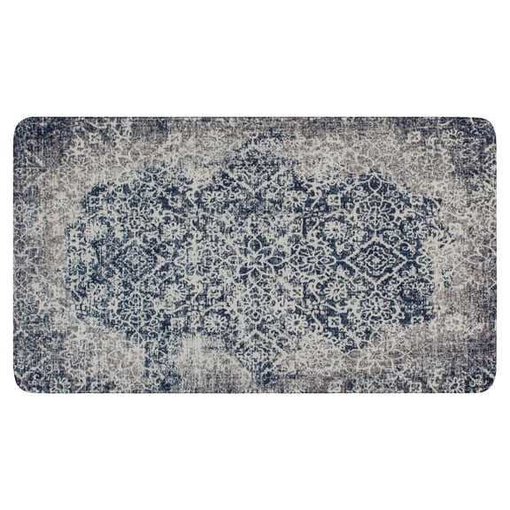 Retro Door Mat, 17 X 30 Inch Farm Bohemian Flowers Welcome Doormat Decorative Home Floor Mat, Non Slip Rubber Back and Strong Water Absorption for Outdoor Indoor Entrance Decor