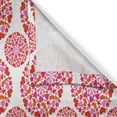 thumbnail image 3 of Ambesonne Valentine's Day Kitchen Curtains, Hearts in Circles, 55"x39", Vermilion Pink, 3 of 3