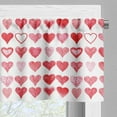 thumbnail image 5 of Ambesonne Valentines Day Valance & Curtain, Romantic Hearts, 55"x30", Vermilion Pink White, 5 of 6