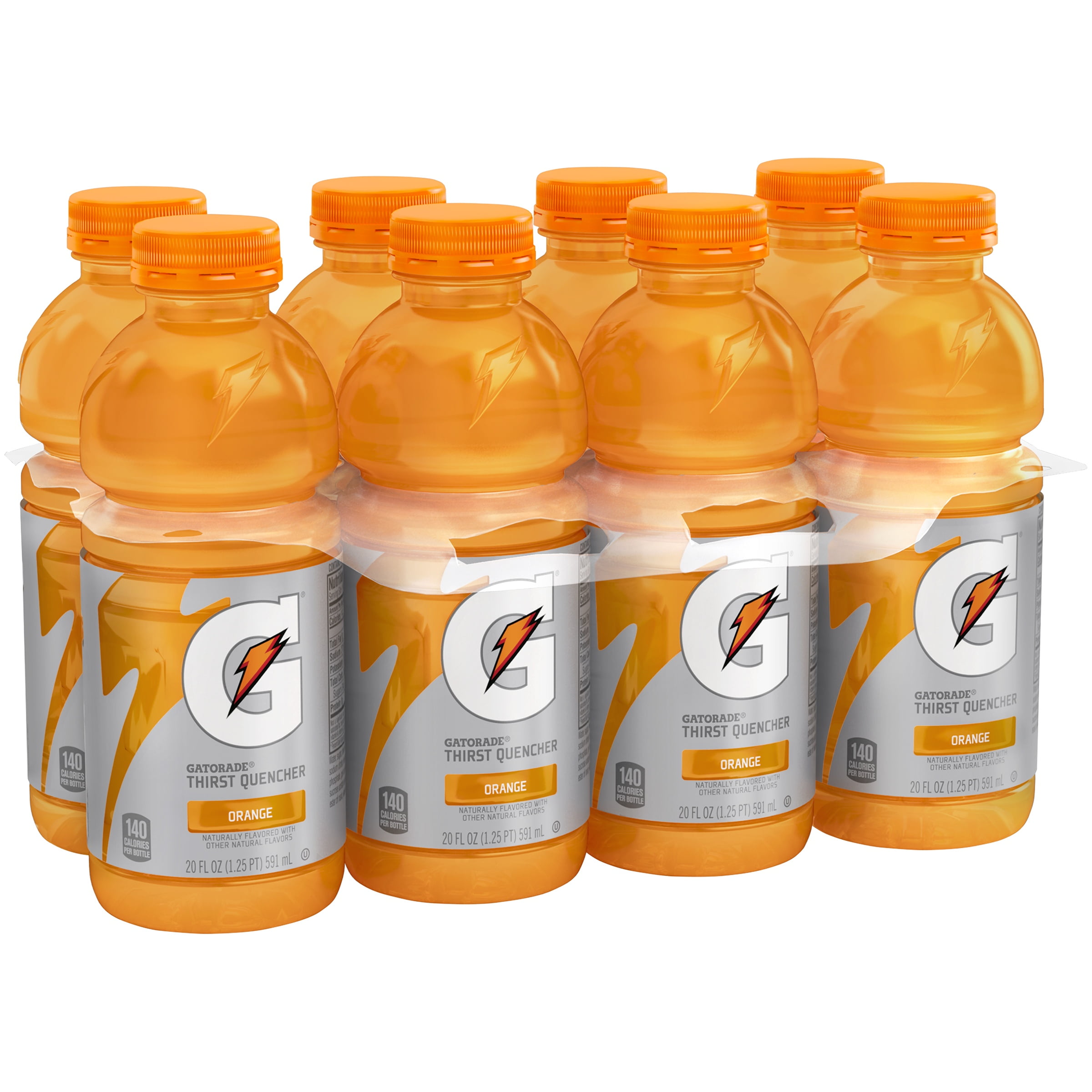 Gatorade Thirst Quencher Sports Drink, Orange, 20 Fl Oz, 8 Count