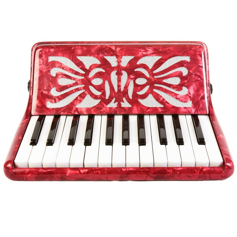 Rossetti Beginner Piano Accordion 12 Bass 25 Keys Red - Walmart.com