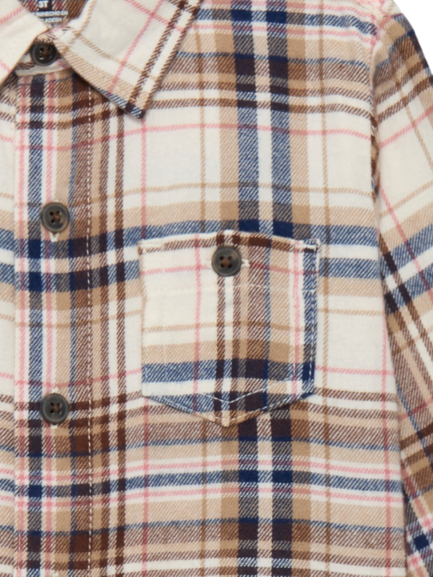 Wonder Nation Toddler Boy's Flannel Shirt, Sizes 12M-5T