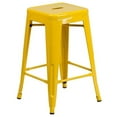 thumbnail image 2 of Home Square 24" Metal Backless Counter Stool in Yellow - Set of 2, 2 of 9