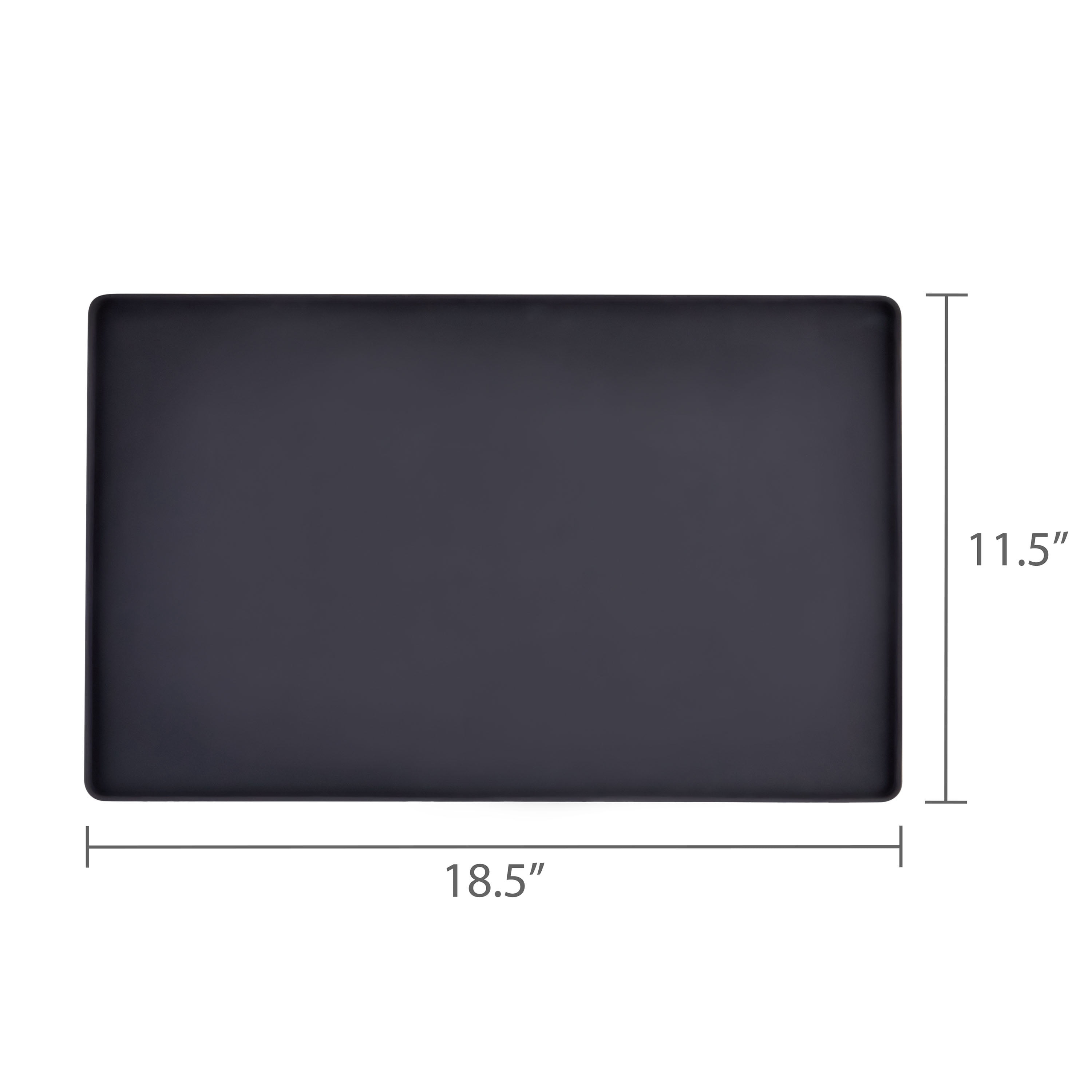 Vibrant Life Medium Silicone Pet Feeding Mat, Black, 19" x 12"