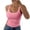 41# Pink, variant on Women's Double Lined Basic Tank Top Adjustable Spaghetti Straps Sleeveless Camisole Shirts White S