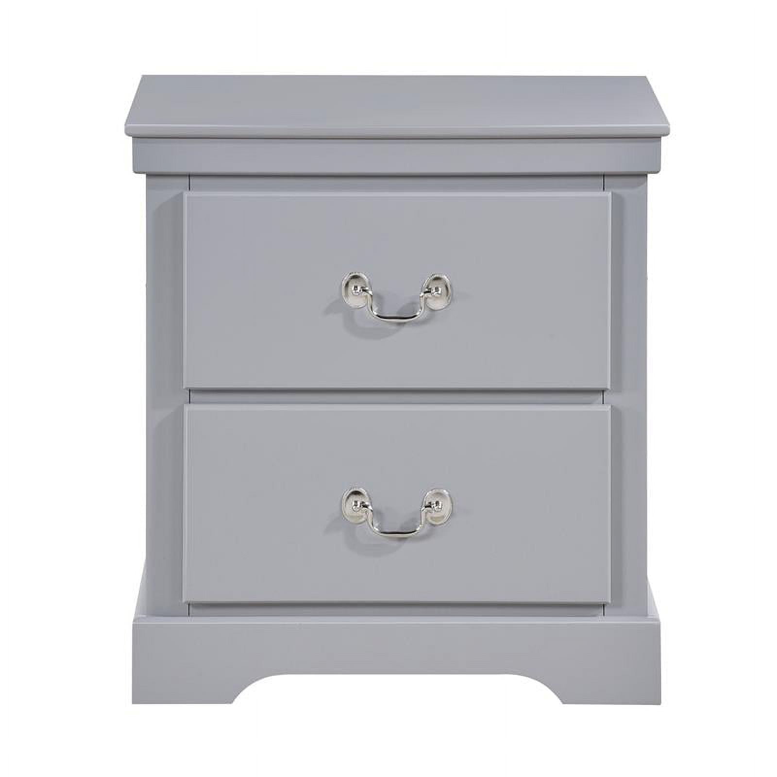 Lexicon Seabright 2-Drawers Traditional Wood Nightstand in Gray