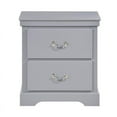 thumbnail image 2 of Lexicon Seabright 2-Drawers Traditional Wood Nightstand in Gray, 2 of 6