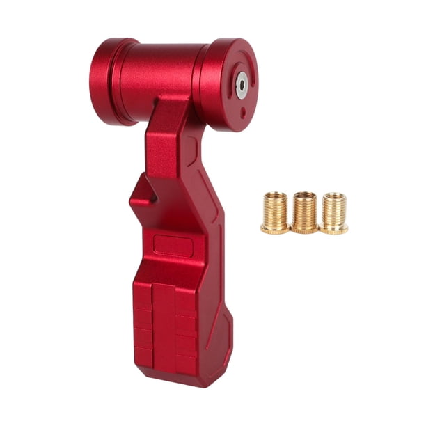 Cabezal de perilla de palanca de cambios con tres adaptadores Piezas de repuesto de aluminio Decoración interior del automóvil Se adapta a la mayoría 160 mm rojo shamjiam Perilla de cambio manual