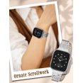 thumbnail image 3 of Wearlizer Stainless Steel Scrollwork Band Compatible with Apple Watch, Dressy Chain Bracelet for Women, 38/40/41/42/44/45/46/49mm, Series 11/10/9/8/7/6/5/4, SE, Ultra 11, 3 of 7