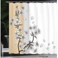 thumbnail image 3 of Ambesonne Japanese Shower Curtain, Romantic Sakura Blooms Art, 69"Wx84"L, Pale Brown, 3 of 4