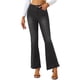 thumbnail image 1 of INSPIRE CHIC Pantalones de campana vintage de cintura alta elásticos para mujer, jeans con botones en forma de campana, talla XL, color negro, 1 of 5