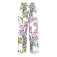 thumbnail image 5 of Purple Women's Casual Pants, Women'S Retro Printed Loose Pocket Patchwork Casual Cotton And Linen Pants,Women's Casual Pants 5XL, 5 of 6