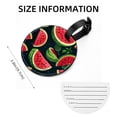 thumbnail image 5 of Watermelon 2pcs PU Leather Round Bag Tags Suitcase Handbag Tags with Privacy Cover and Name ID Tag for Travel Luggage, Handbags, Backpacks, School Bags, 5 of 6