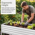 thumbnail image 6 of Best Choice Products 48x24x30in Elevated Galvanized Metal Garden Bed w/ Corner Protectors - White, 6 of 10