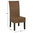 thumbnail image 4 of SAFAVIEH Arjun 18''H Wicker Dining Chair Brown/ Multi, 4 of 7