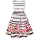 thumbnail image 1 of Vestido de Niña Negro a Rayas Rosa con Flores Vestido Veraniego 4-5, 1 of 6