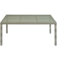 thumbnail image 6 of Modway Conduit 7 Piece Outdoor Patio Wicker Rattan Dining Set in Light Gray Turquoise, 6 of 6