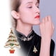 thumbnail image 2 of Xihbxyly Broche de Árbol de Navidad, Broche de Aleación con Diamantes de Imitación, Joya Festiva, Regalo Ideal para Mujer, Navidad, San Valentín, Cumpleaños, 1 Broche Incluido., 2 of 3