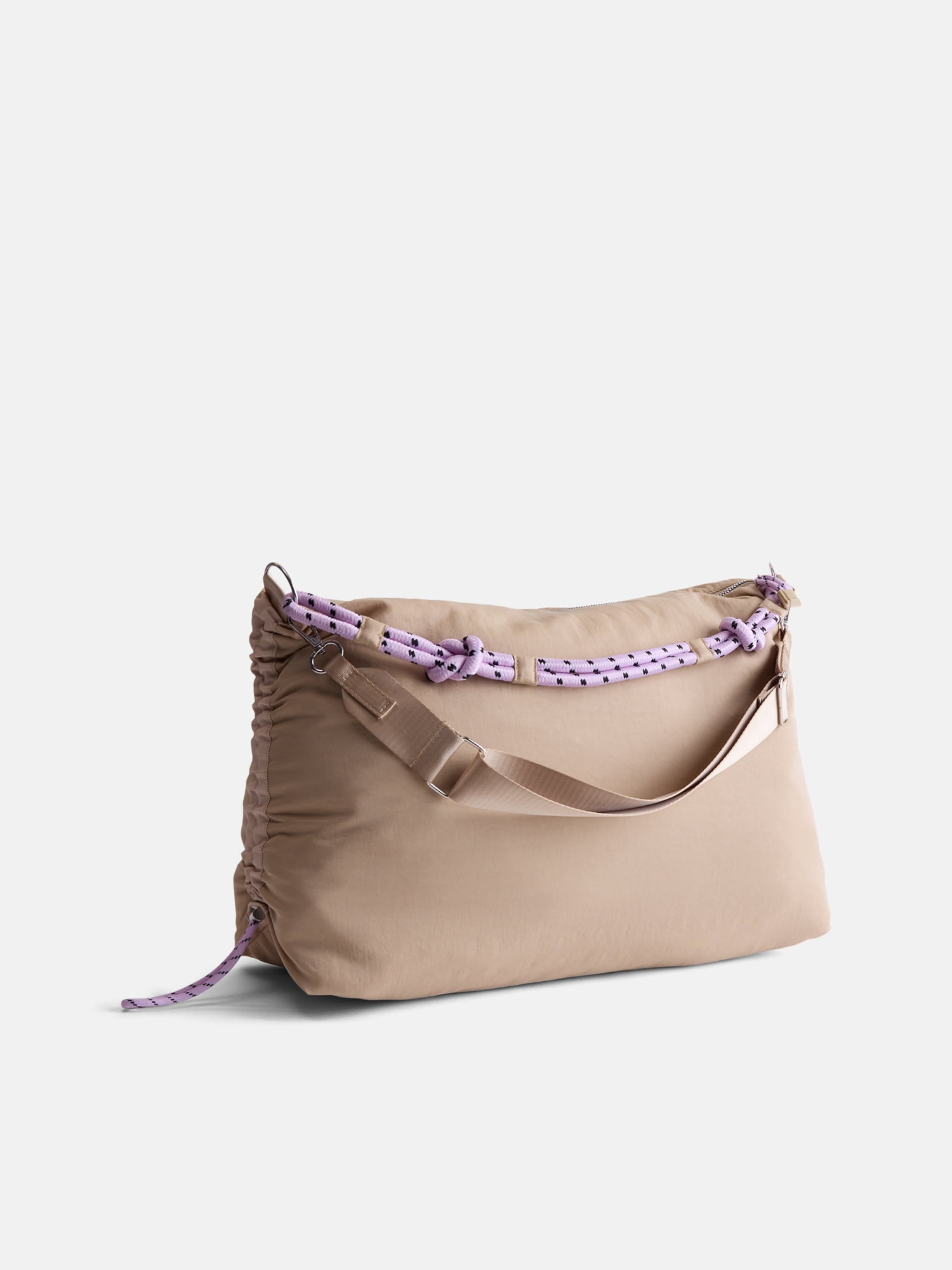 No Boundaries Women’s Large Nylon Tote with Paracord Strap, Tan