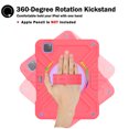 thumbnail image 2 of ELEHOLD for iPad Pro 11 inch 2022/2021/2020/2018 iPad Air 5/Air 4 Rugged Case, Shockproof Heavy Duty Protective Cover with Handle Strap & Pencil Holder & Kickstand & Shoulder Strap - Red Purple, 2 of 13