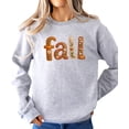 thumbnail image 3 of Trendy Faux Embroidery Fall Sweatshirt for Women, Youth and Kids Flower Sweater Gray Sweatshirt Adult Large, 3 of 4