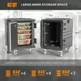 thumbnail image 6 of ROVSUN 82 QT Hot Box Food Warmer, Insulated Food Pan Carrier for 5 Full-Size Pan w/Lockable Wheels Double Buckles and Handles, Stackable Hot Boxes for Catering Restaurant Canteen Family Party, 6 of 8