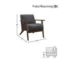 thumbnail image 4 of OakvillePark Doran Velvet Fabric Upholstered Accent Chair, Dark Gray, 4 of 5