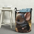 thumbnail image 7 of KLL Cute Big-Eared Mouse Waterproof Foldable Laundry Hamper Bucket with Handles for Storage Bin,Kids Room,Home Organizer (Small ), 7 of 7