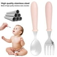 thumbnail image 3 of Stainless Steel Baby Tableware Set Portable Baby Spoon and Fork Set with Storage Box  Cute Baby Cutlery Set Self-Feeding Learning Dishwasher Safe Baby Equipment for Child Toddler, 3 of 8