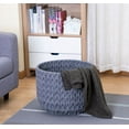 thumbnail image 3 of Better Homes & Gardens Closed Weave Polyester Grey Decorative Storage Basket, 3 of 9