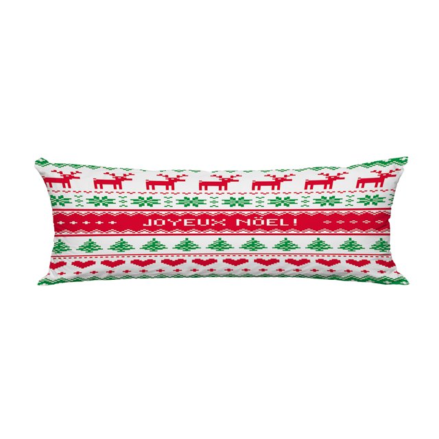 ABPHQTO Joyeux Noel Card Scandynavian Patrón de Navidad Fundas de almohada Funda de almohada Funda de almohada 50x150 cm