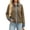 Camel #026, variant on Women's Cardigan Sweaters Denim Patchwork Trim Knitted Tops Long Sleeve Button Outerwear , M