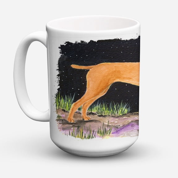Carolines Treasures SS8478CM15 Starry Night Vizsla Coffee Mug 15 oz 15 ounce multicolor
