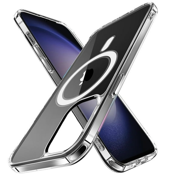 For Samsung Galaxy S24 Ultra Clear Magnetic Circle Case with Built-in Magnets Compatible with MagSafe Slim Soft TPU Bumper Cover ,Xpm Phone Case [ Transparent ]